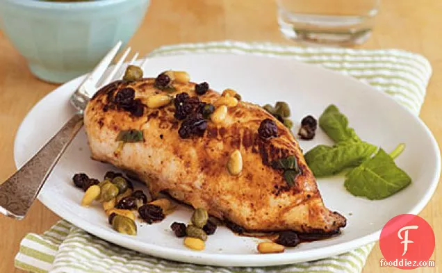 Lemon Chicken with Currants and Pine Nuts