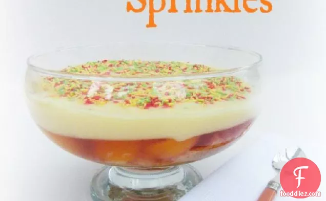 Vegan Apricot Trifle with Sprinkles