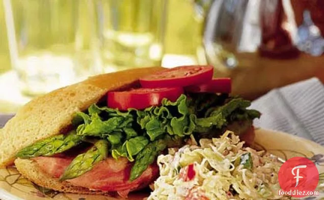 Ham-Swiss-and-Asparagus Sandwiches