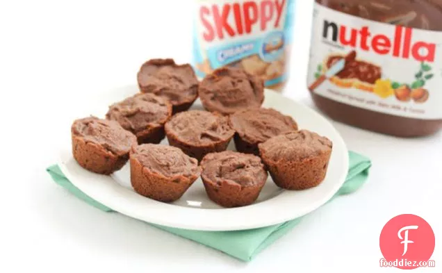Four Ingredient Nutella Peanut Butter Cakes