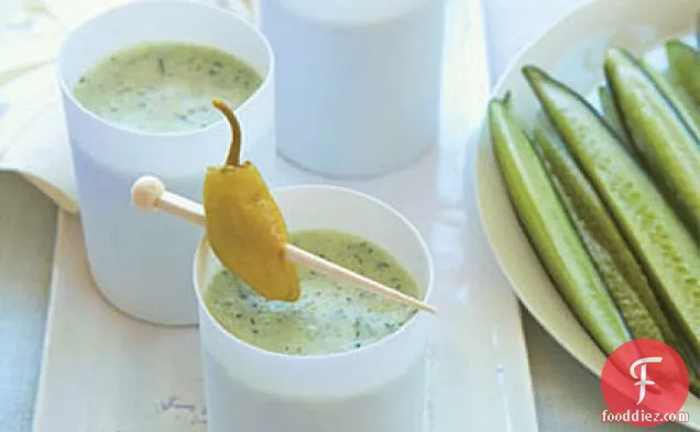 Cucumber-Yogurt Soup with Pepperoncini