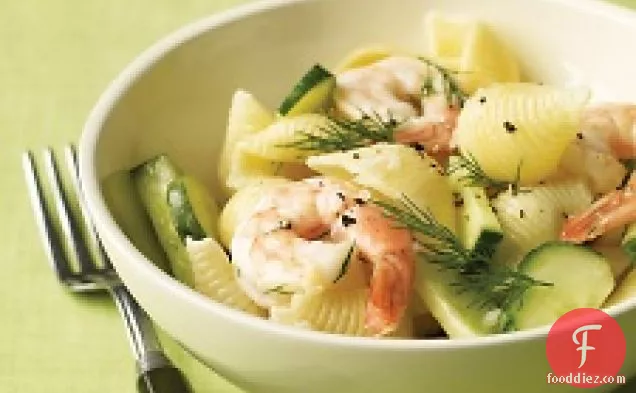 Shrimp Pasta Salad With Cucumber And Dill