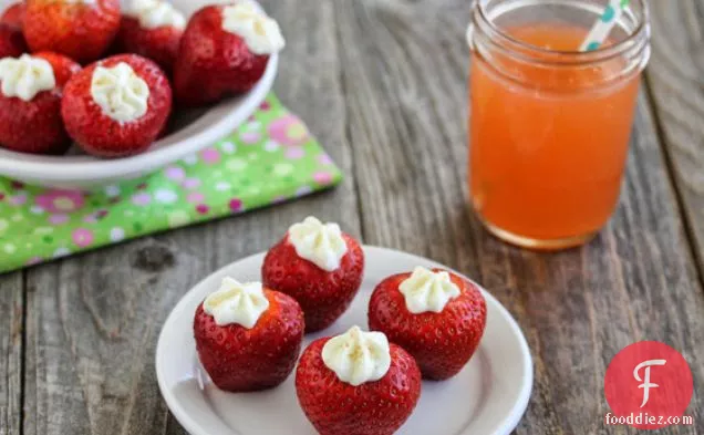 Stuffed Strawberry Cheesecake Bites