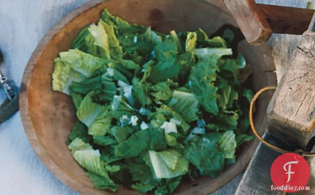 Romaine Salad with Anchovy Dressing and Parmesan