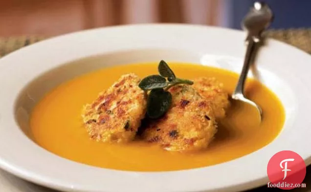 Roasted Squash Soup with Turkey Croquettes