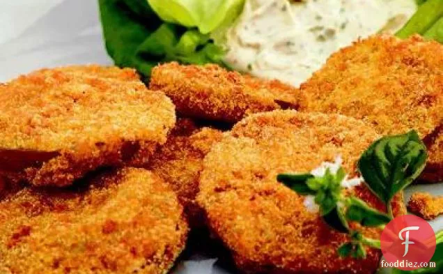Fried Green Tomatoes with Basil Mayonnaise