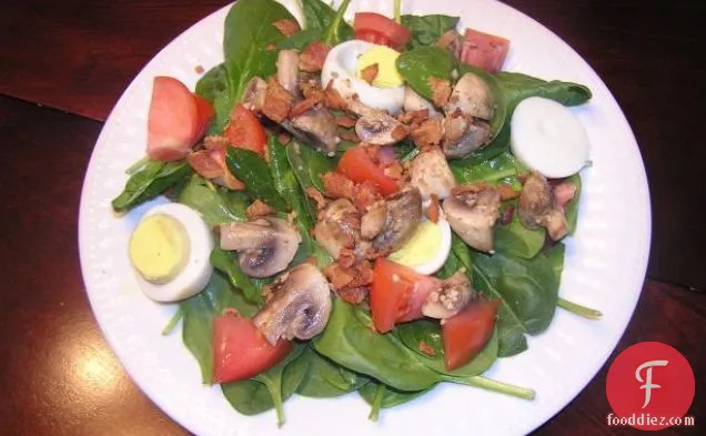 Spinach Salad with Honey Bacon Dressing