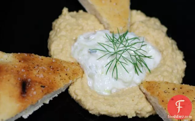 Grilled Flatbread And Cucumber-yogurt Salad