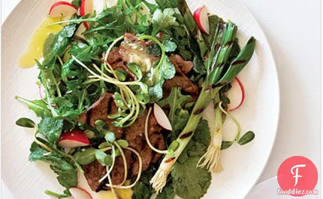 Grilled Beef and Spring Onion Salad