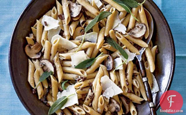 Penne with Sage and Mushrooms