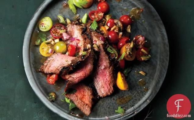 Flank Steak with Bloody Mary Tomato Salad