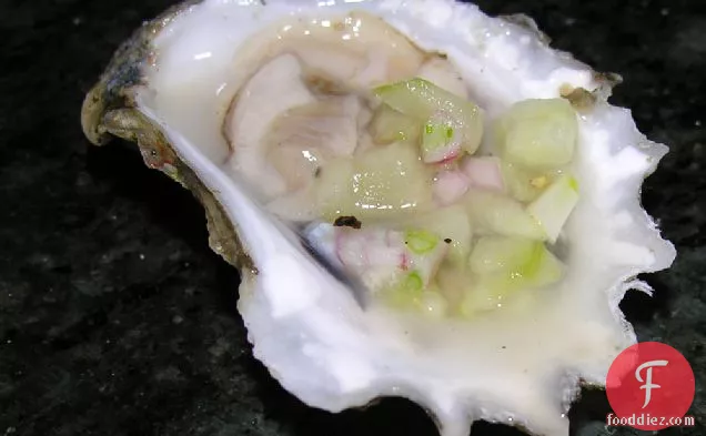 Oysters With A Champagne Cucumber Mignonette