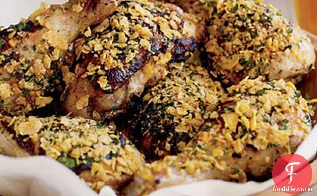 कुरकुरे कॉर्नफ्लेक्स के साथ बटरमिल्क चिकन