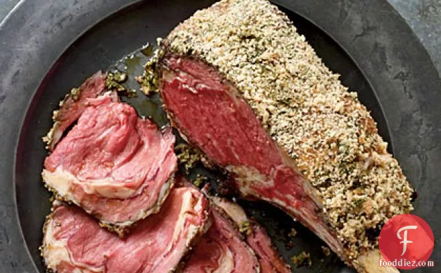 Dijon and Herb-Crusted Standing Beef Rib Roast