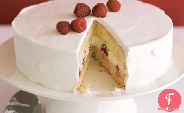 Tres Leches Cake with Raspberries