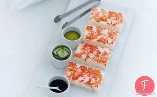 Prawn Sushi With Pickled Cucumber