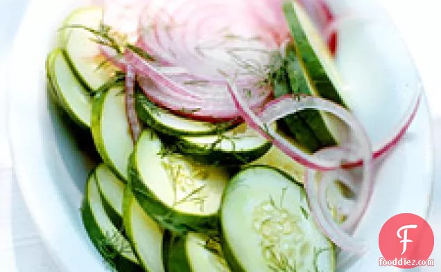 Quick Cucumber And Red-onion Pickled Salad