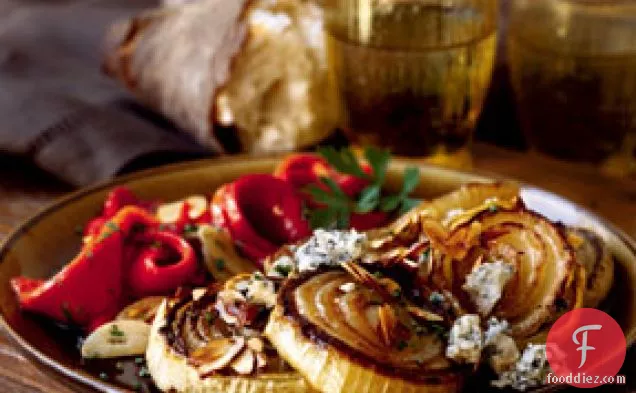 Roasted Sweet Onions with Cabrales Blue Cheese