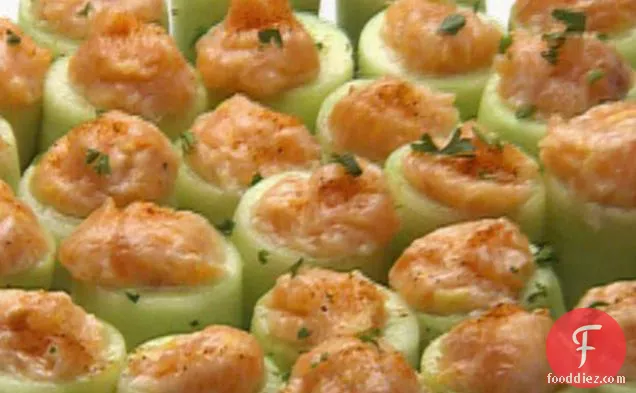 Cucumber Canoes of Salmon Mousse
