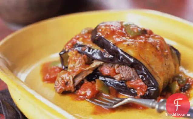 Braised Lamb Shanks Wrapped in Eggplant
