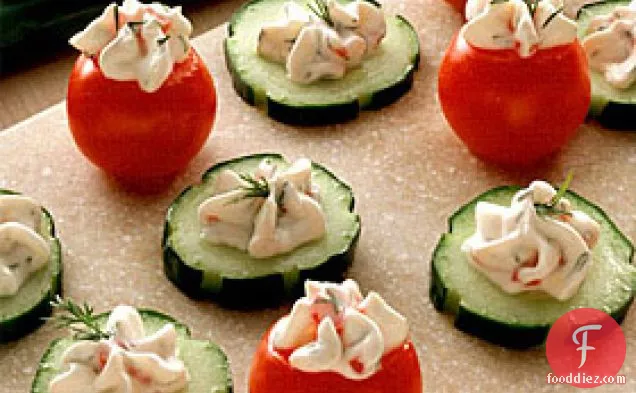 Cucumber & Tomato Dill Bites