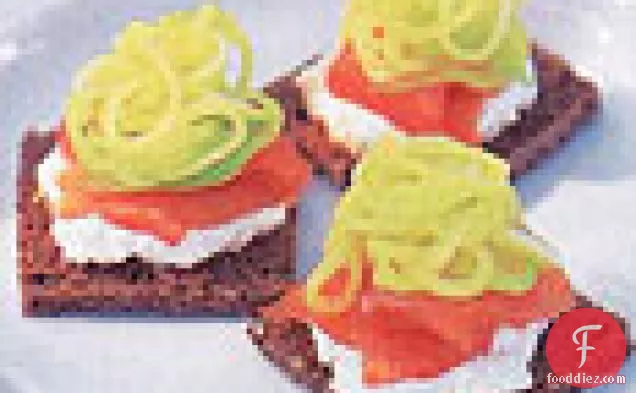 Smoked Salmon and Cucumber Squares