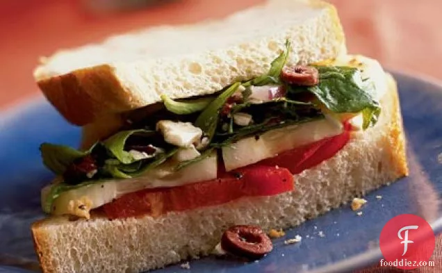 Greek Sandwich with Feta Vinaigrette