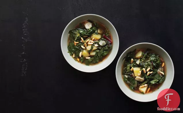 Three-Greens Soup with Spinach Gremolata