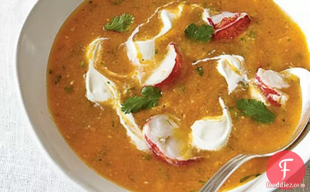 Heirloom Tomato Gazpacho with Lobster