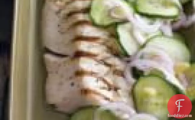 Grilled Black Cod With Cucumbers & Ginger