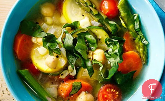 Quick Chickpea and Summer Vegetable Stew