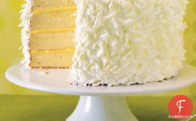 Ginger-Lime Coconut Cake with Marshmallow Frosting