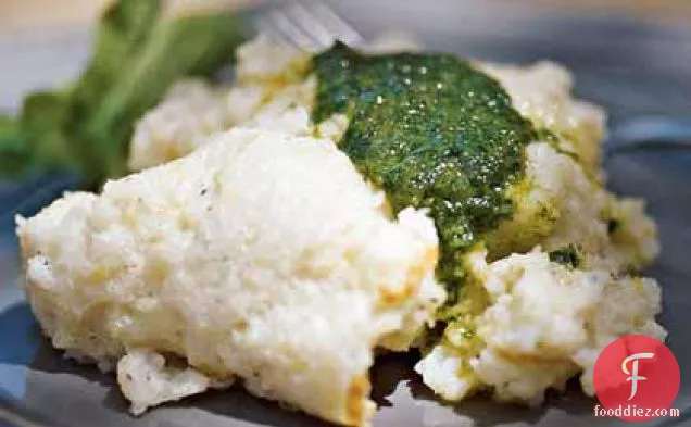 Grits Casserole with Pesto Butter