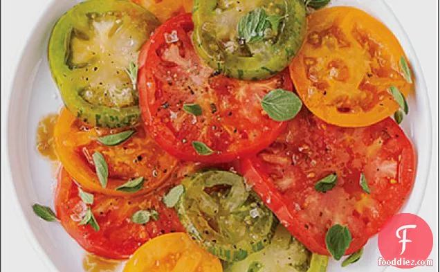 Heirloom Tomato Salad with Pomegranate Drizzle