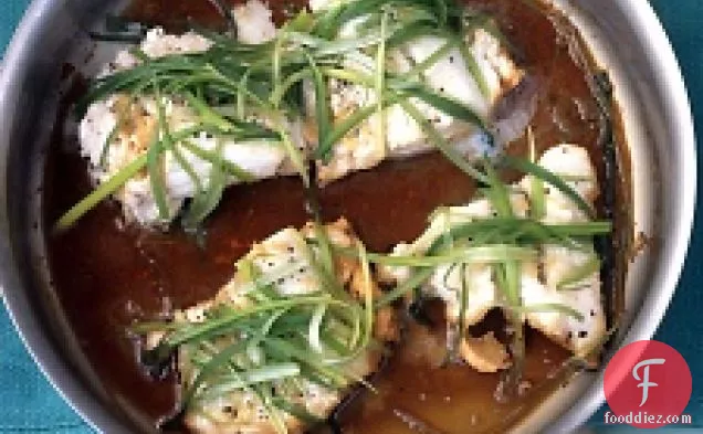 Steamed Cod With Ginger And Scallions