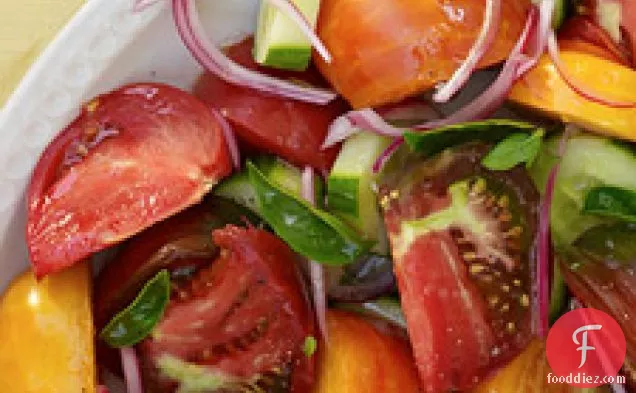 Tomato, Cucumber, And Pickled-onion Salad