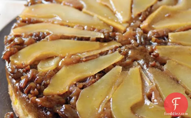 Pear and Pecan Upside-down Cake