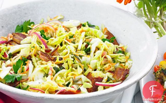 Warm Bacon and Herb Coleslaw