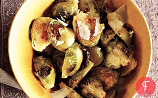 Romano-Topped Brussels Sprouts
