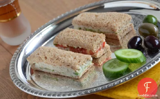 Middle Eastern Maza Finger Sandwiches
