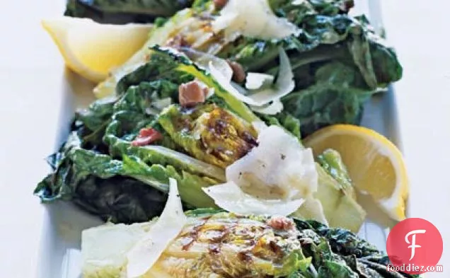Grilled Lettuces with Manchego
