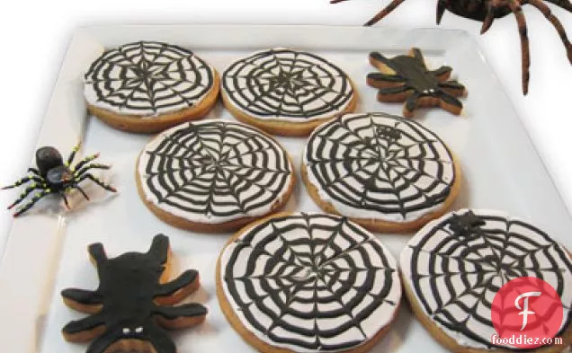Halloween Spiderweb Cookies