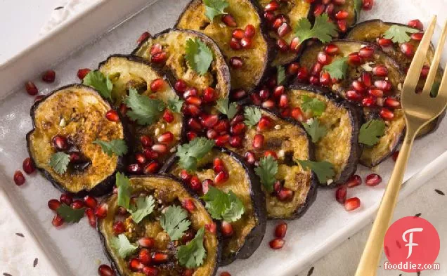 Cumin-scented Eggplant With Pomegranate And Cilantro