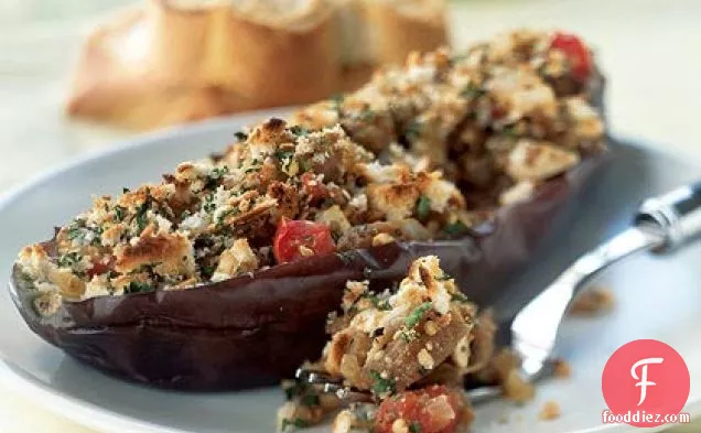 Greek-Style Stuffed Eggplant