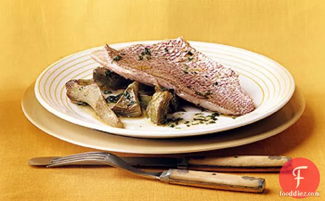 Roasted Snapper with Artichokes and Lemon