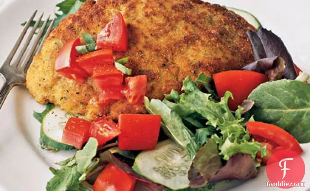 Sautéed Chicken Cutlets with Mixed Baby Greens