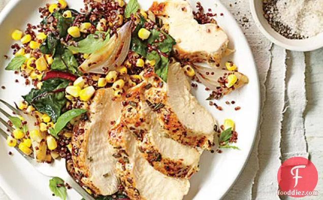 Rosemary Chicken with Corn Quinoa