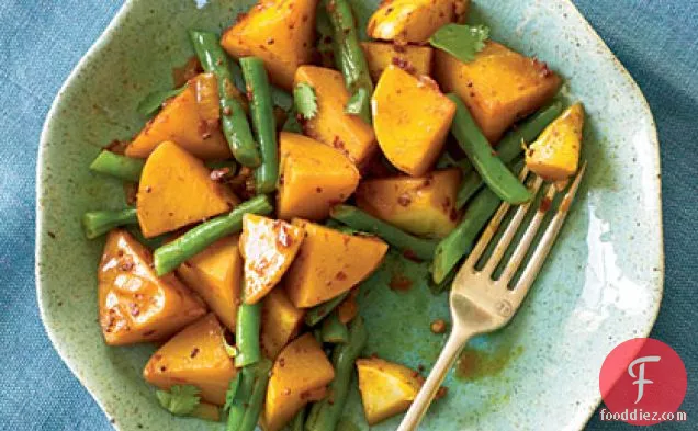 Spiced Potatoes and Green Beans