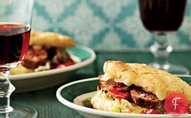 Italian Sausage-and-Fontina Biscuit Sandwiches