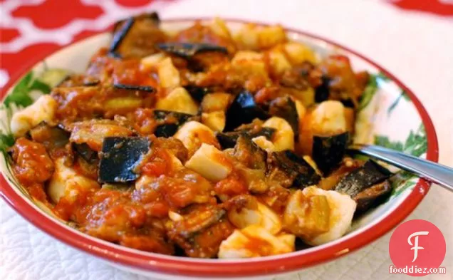 Ricotta Gnocchi With Eggplant, Tomato & Mozzarella